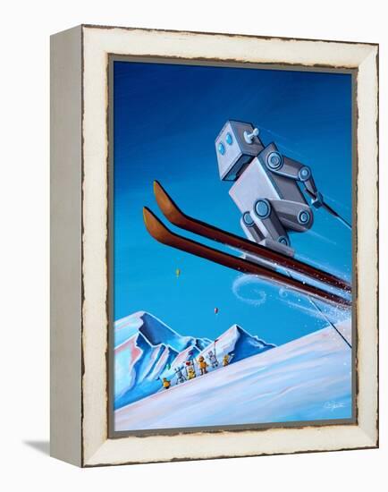 The Downhill Race-Cindy Thornton-Framed Stretched Canvas