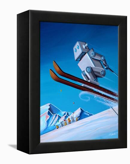 The Downhill Race-Cindy Thornton-Framed Stretched Canvas