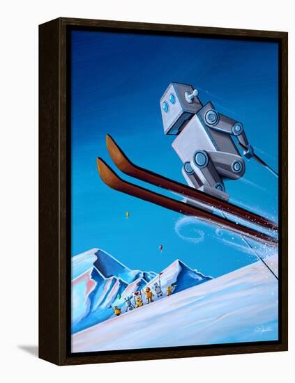 The Downhill Race-Cindy Thornton-Framed Stretched Canvas