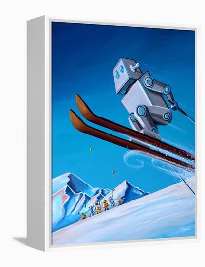 The Downhill Race-Cindy Thornton-Framed Stretched Canvas