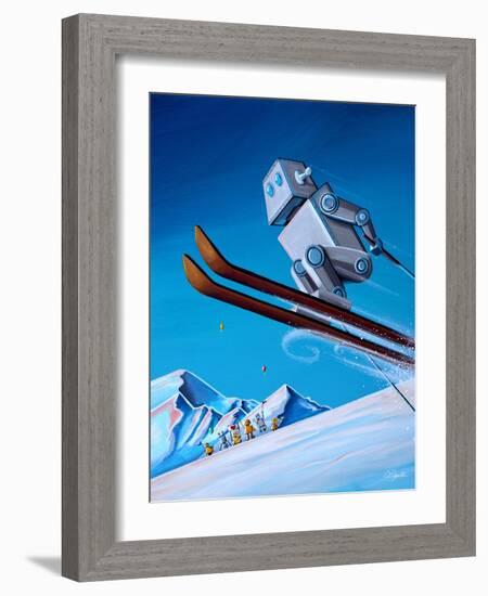 The Downhill Race-Cindy Thornton-Framed Art Print