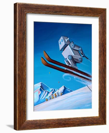 The Downhill Race-Cindy Thornton-Framed Art Print