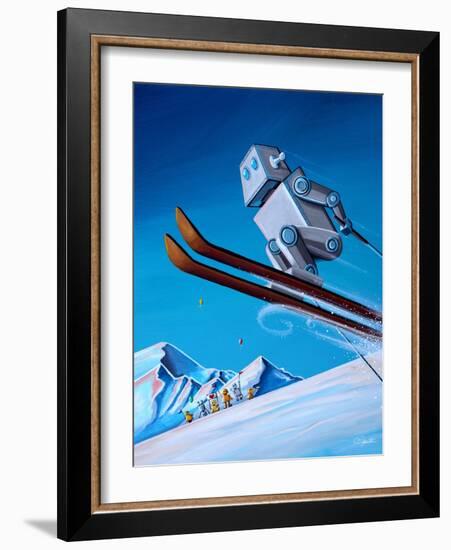 The Downhill Race-Cindy Thornton-Framed Art Print