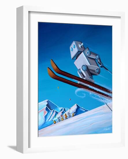 The Downhill Race-Cindy Thornton-Framed Art Print