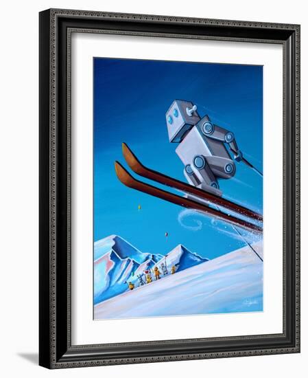 The Downhill Race-Cindy Thornton-Framed Art Print