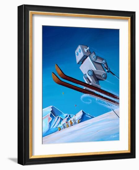 The Downhill Race-Cindy Thornton-Framed Art Print