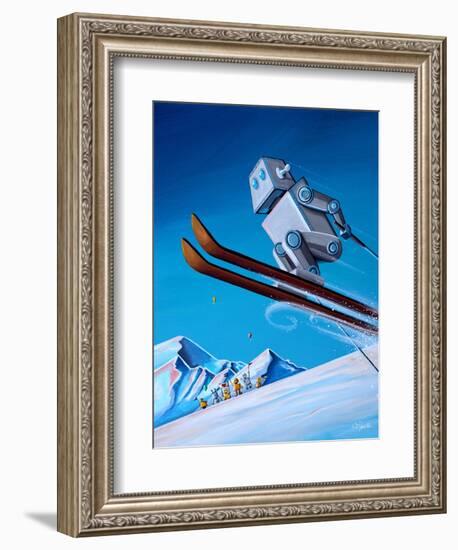The Downhill Race-Cindy Thornton-Framed Art Print