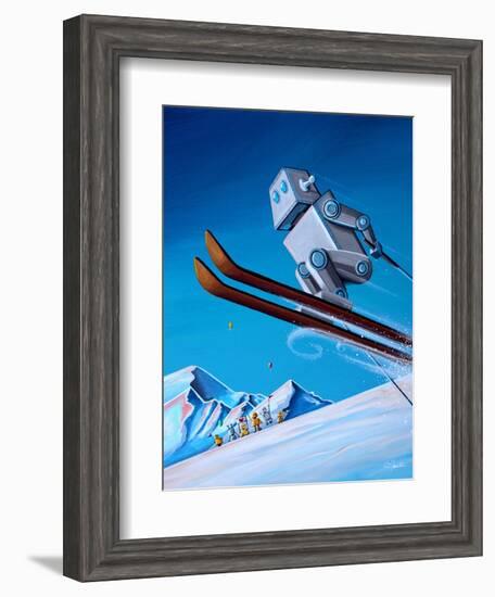 The Downhill Race-Cindy Thornton-Framed Art Print