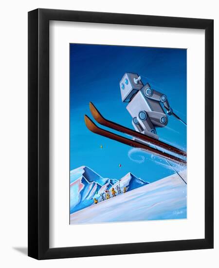 The Downhill Race-Cindy Thornton-Framed Art Print