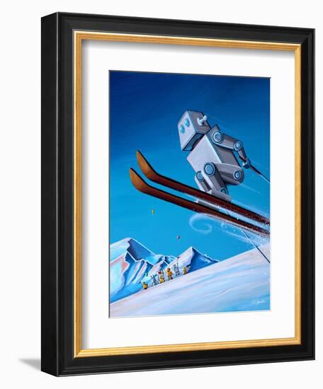 The Downhill Race-Cindy Thornton-Framed Art Print