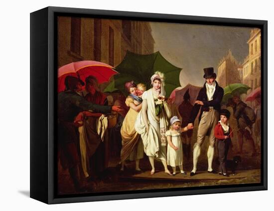 The Downpour (Oil on Canvas)-Louis Leopold Boilly-Framed Premier Image Canvas