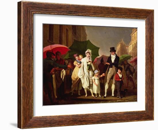 The Downpour (Oil on Canvas)-Louis Leopold Boilly-Framed Giclee Print