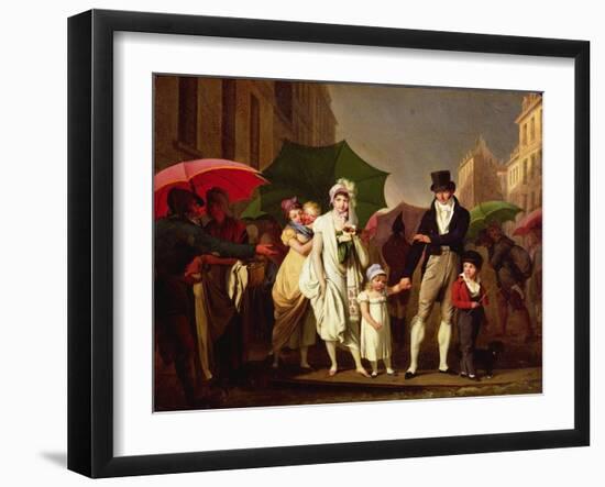 The Downpour (Oil on Canvas)-Louis Leopold Boilly-Framed Giclee Print