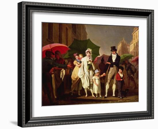 The Downpour (Oil on Canvas)-Louis Leopold Boilly-Framed Giclee Print