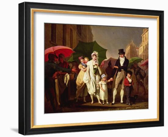 The Downpour (Oil on Canvas)-Louis Leopold Boilly-Framed Giclee Print