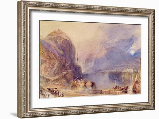 The Drachenfels, Germany, C.1823-24-J. M. W. Turner-Framed Giclee Print