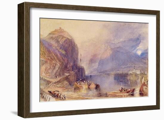 The Drachenfels, Germany, C.1823-24-J. M. W. Turner-Framed Giclee Print