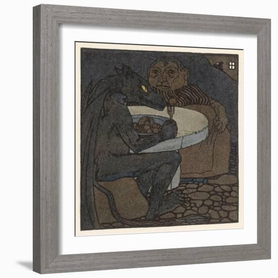 The Dragon Dines with the Devil's Grandmother-A Weisgerber-Framed Art Print