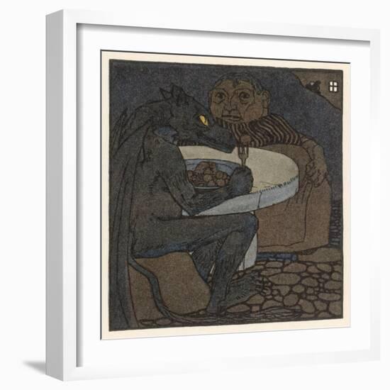 The Dragon Dines with the Devil's Grandmother-A Weisgerber-Framed Art Print