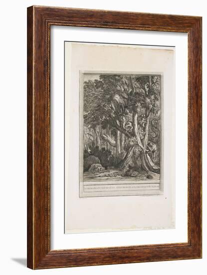 The Dragon of Many Heads, Fable XII, C. 1753-1755-Jean-Baptiste Oudry-Framed Giclee Print