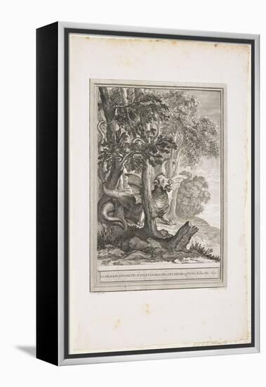 The Dragon of Many Tails, Fable XII, C. 1753-1755-Jean-Baptiste Oudry-Framed Premier Image Canvas