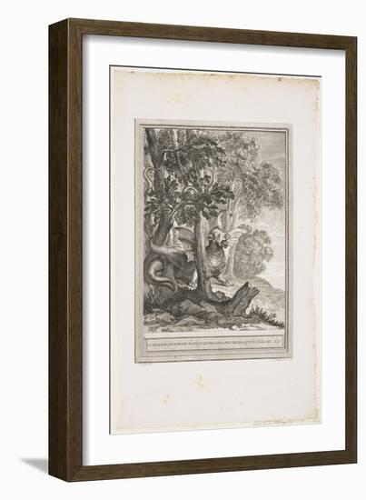 The Dragon of Many Tails, Fable XII, C. 1753-1755-Jean-Baptiste Oudry-Framed Giclee Print