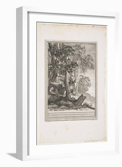 The Dragon of Many Tails, Fable XII, C. 1753-1755-Jean-Baptiste Oudry-Framed Giclee Print