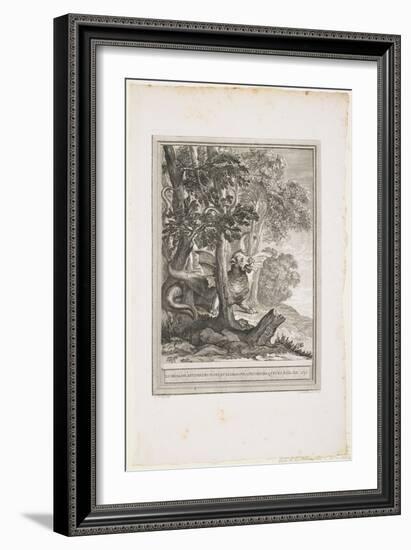 The Dragon of Many Tails, Fable XII, C. 1753-1755-Jean-Baptiste Oudry-Framed Giclee Print