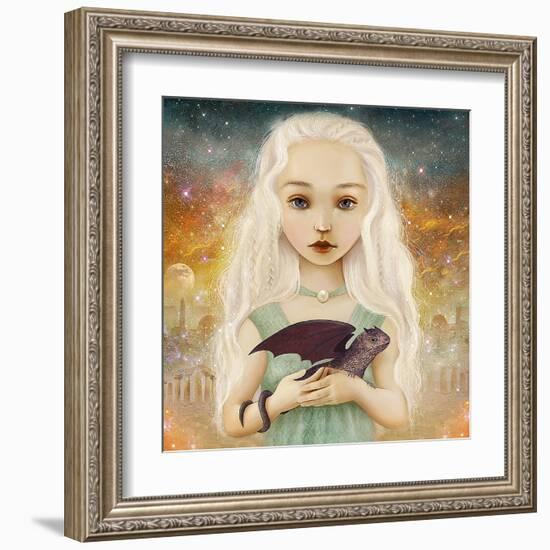 The Dragon Princess-Meluseena-Framed Art Print