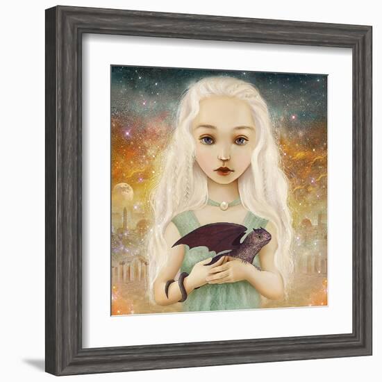 The Dragon Princess-Meluseena-Framed Art Print