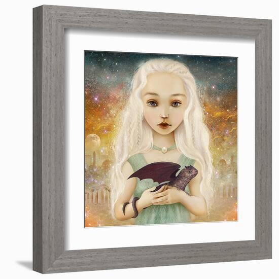 The Dragon Princess-Meluseena-Framed Art Print