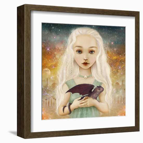 The Dragon Princess-Meluseena-Framed Art Print