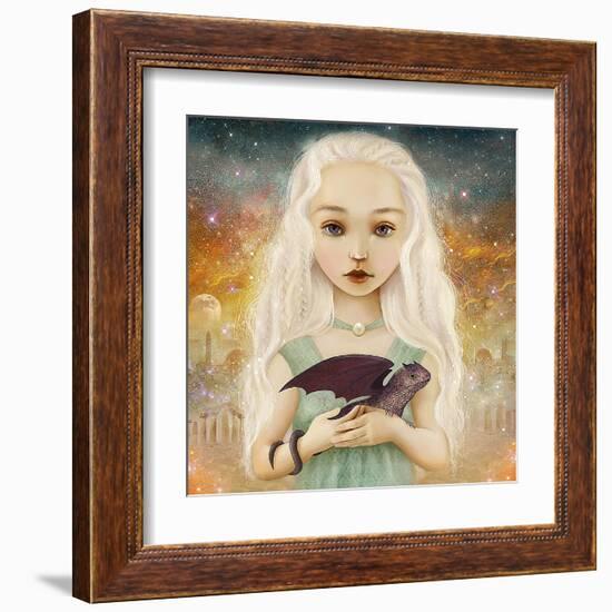 The Dragon Princess-Meluseena-Framed Art Print