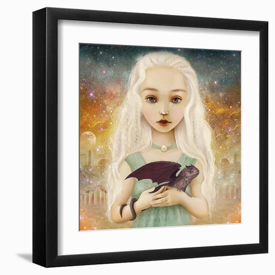 The Dragon Princess-Meluseena-Framed Art Print