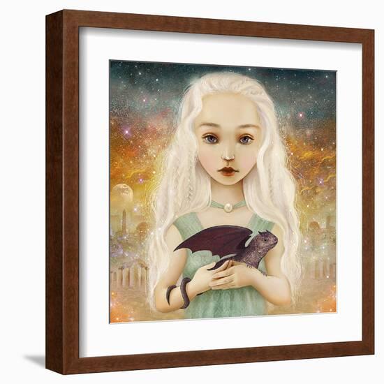 The Dragon Princess-Meluseena-Framed Art Print