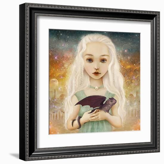 The Dragon Princess-Meluseena-Framed Art Print