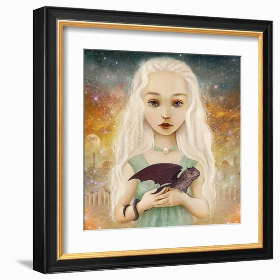 The Dragon Princess-Meluseena-Framed Art Print