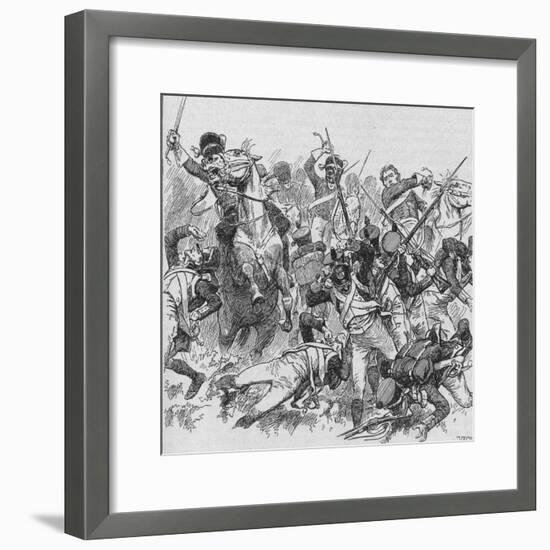 'The Dragoons Rode Onwards, Smiting With Their Long, Glittering Swords', 1902-Unknown-Framed Giclee Print