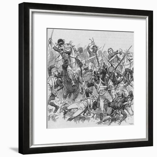 'The Dragoons Rode Onwards, Smiting With Their Long, Glittering Swords', 1902-Unknown-Framed Giclee Print