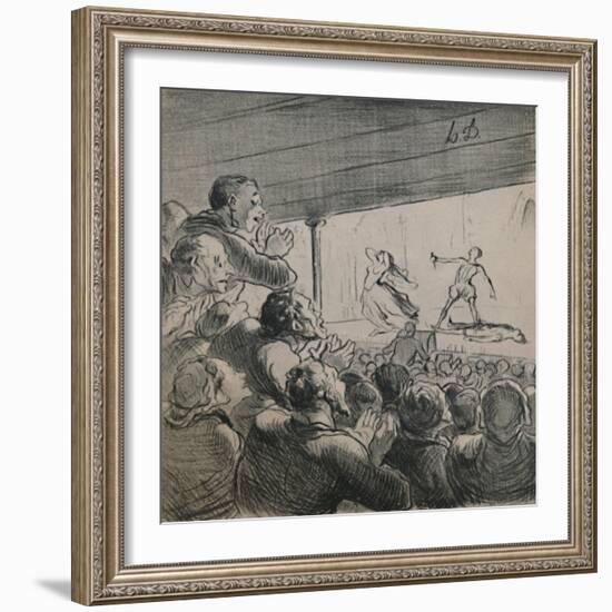 'The Drama', c.1860s,(1946)-Honore Daumier-Framed Giclee Print