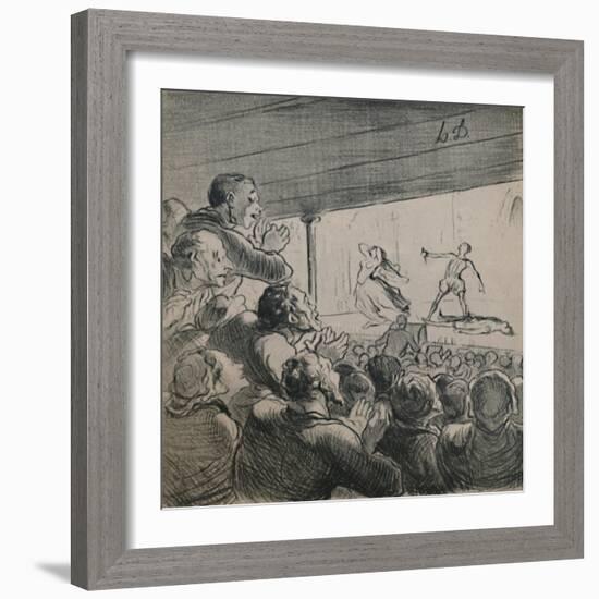 'The Drama', c.1860s,(1946)-Honore Daumier-Framed Giclee Print