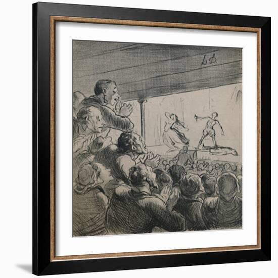 'The Drama', c.1860s,(1946)-Honore Daumier-Framed Giclee Print