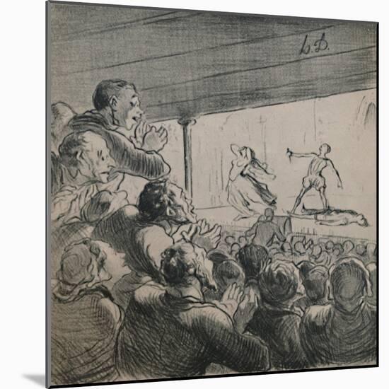 'The Drama', c.1860s,(1946)-Honore Daumier-Mounted Giclee Print