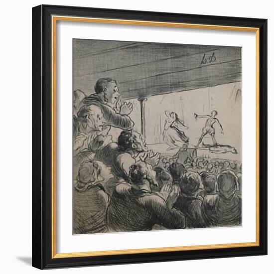 'The Drama', c.1860s,(1946)-Honore Daumier-Framed Giclee Print