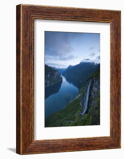 The Dramatic Geiranger Fjord Illuminated at Dusk-Doug Pearson-Framed Photographic Print