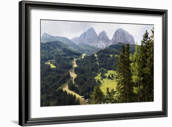 The Dramatic Sassolungo Mountains in the Dolomites Near Canazei, Trentino-Alto Adige, Italy, Europe-Martin Child-Framed Photographic Print