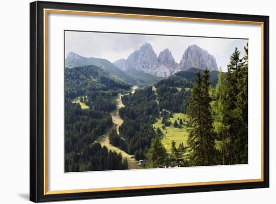 The Dramatic Sassolungo Mountains in the Dolomites Near Canazei, Trentino-Alto Adige, Italy, Europe-Martin Child-Framed Photographic Print