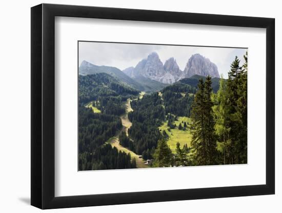 The Dramatic Sassolungo Mountains in the Dolomites Near Canazei, Trentino-Alto Adige, Italy, Europe-Martin Child-Framed Photographic Print