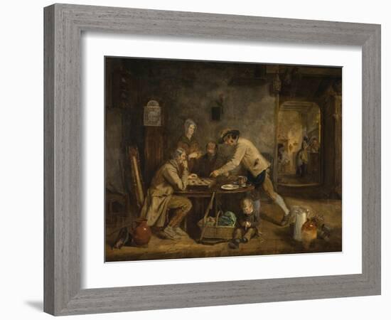 The Draught Players, 1844-Claude Lorraine-Framed Giclee Print