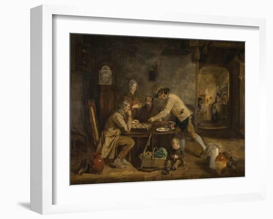 The Draught Players, 1844-Claude Lorraine-Framed Giclee Print